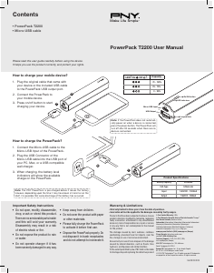 Manual de uso PNY PowerPack T2200 Cargador portátil
