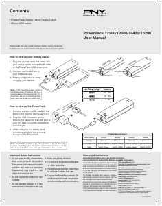 Mode d’emploi PNY PowerPack T4400 Chargeur portable