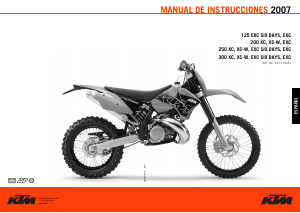 Manual de uso KTM 300 EXC (2007) Motocicleta