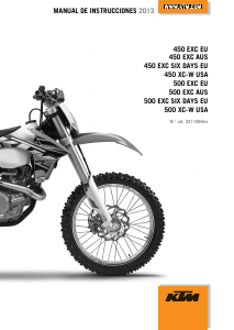 Manual de uso KTM 450 EXC EU (2013) Motocicleta