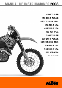 Manual de uso KTM 450 EXC-R EU (2008) Motocicleta