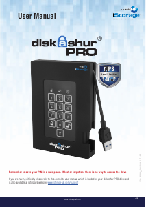 Manual iStorage diskAshur Pro Hard Disk Drive