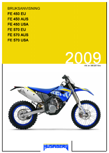 Bruksanvisning Husaberg FE 450 EU (2009) Motorcykel