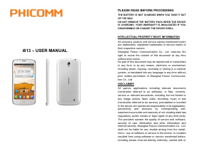 Handleiding Phicomm i813 Mobiele telefoon