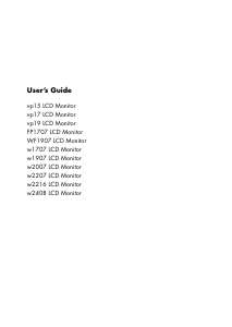 Manual HP w1707 LCD Monitor