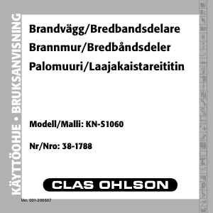 Bruksanvisning Clas Ohlson KN-S1060 Router