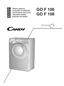 Manual Candy GrandO GO F 106 Máquina de lavar roupa