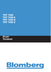 Handleiding Blomberg TKF 7459 S Wasdroger