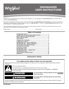 Manual de uso Whirlpool WDTA75SAHN Lavavajillas