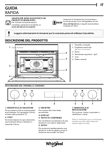 Manuale Whirlpool AMW 805/IX Microonde
