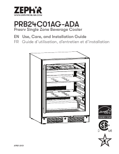 Handleiding Zephyr PRB24C01AG-ADA Koelkast