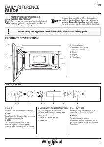 Manual Whirlpool AVM 970/IX Microwave