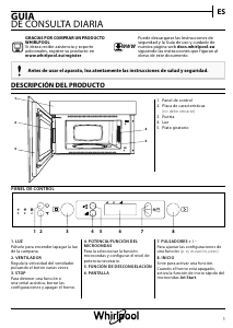 Manual de uso Whirlpool AVM 970/WH Microondas