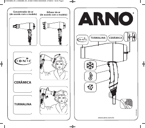 Manual Arno CV8310B1 Power Pro AC Secador de cabelo