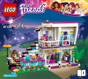 Bedienungsanleitung Lego set 41135 Friends Livis Popstar-Villa