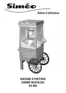 Mode d’emploi Siméo DV 900 Machine à popcorn