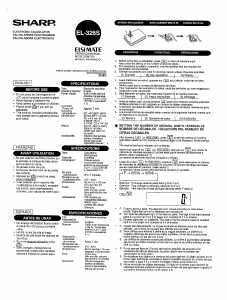 Manual Sharp EL-326S Calculator