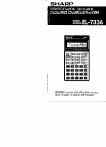 Manual Sharp EL-733A Calculator