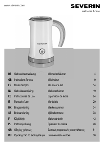 Bruksanvisning Severin SM 9494 Mjölkskummare