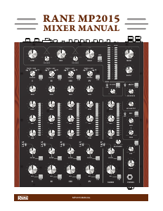 Manual Rane MP2015 Mixing Console