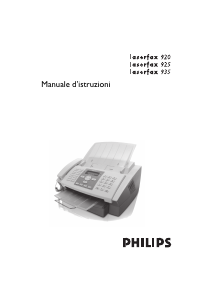 Manuale Philips Laserfax 920 Fax