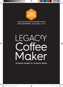 Bruksanvisning OBH Nordica 2402 Legacy Kaffemaskin