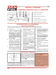 Manual de uso New Pol XF6800EL Lavadora