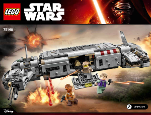 Manual Lego set 75140 Star Wars Resistance troop transporter