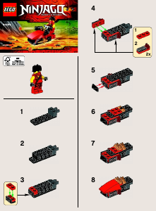 Manual Lego set 30293 Ninjago Skijet-ul lui Kai