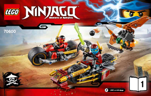 Mode d’emploi Lego set 70600 Ninjago La poursuite en moto des Ninja