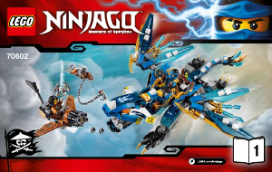 estación de televisión en lugar Contratación Manual de uso Lego set 70602 Ninjago Dragón elemental de Jay