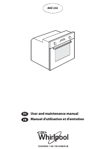 Manual Whirlpool AKZ 232/IX Oven