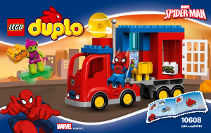 Bruksanvisning Lego set 10608 Duplo På eventyr med Spider-Mans trailer