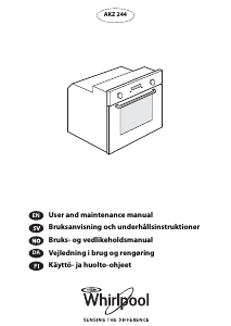 Manual Whirlpool AKZ 244/IX Oven