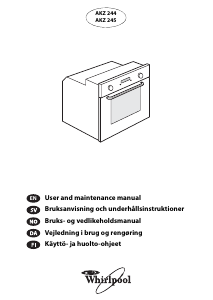 Manual Whirlpool AKZ 245/NB Oven