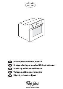 Manual Whirlpool AKZ 246/IX Oven