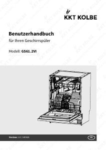 Bedienungsanleitung KKT Kolbe GS61.2VI Geschirrspüler