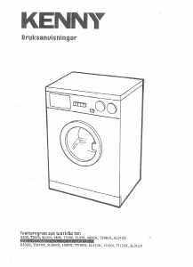 Bruksanvisning Kenny TI100X Tvättmaskin