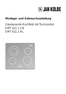 Manual Jan Kolbe EMT 611.1 RL Hob