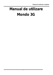 Manual Evolio Mondo 3G Tabletă