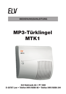 Bedienungsanleitung ELV MTK1 Türklingel