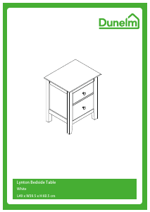 Manual Dunelm Lynton Bedside Table