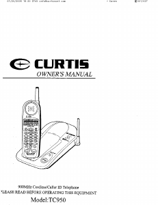 Handleiding Curtis TC950 Draadloze telefoon