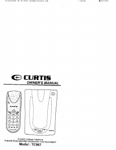 Handleiding Curtis TC967 Draadloze telefoon