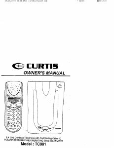 Handleiding Curtis TC981 Draadloze telefoon