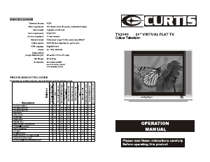 Manual Curtis TV2040 Television