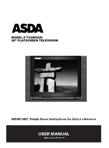 Manual Asda TV2802UK Television