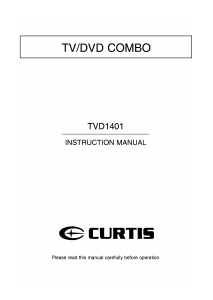 Manual Curtis TVD1401 Television