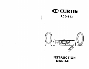 Manual Curtis RCD843 Stereo-set