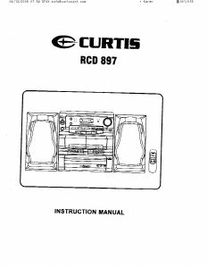 Manual Curtis RCD897 Stereo-set